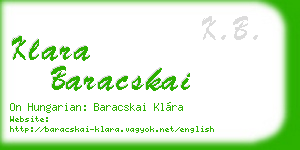 klara baracskai business card